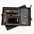 Leather Travel Set Black