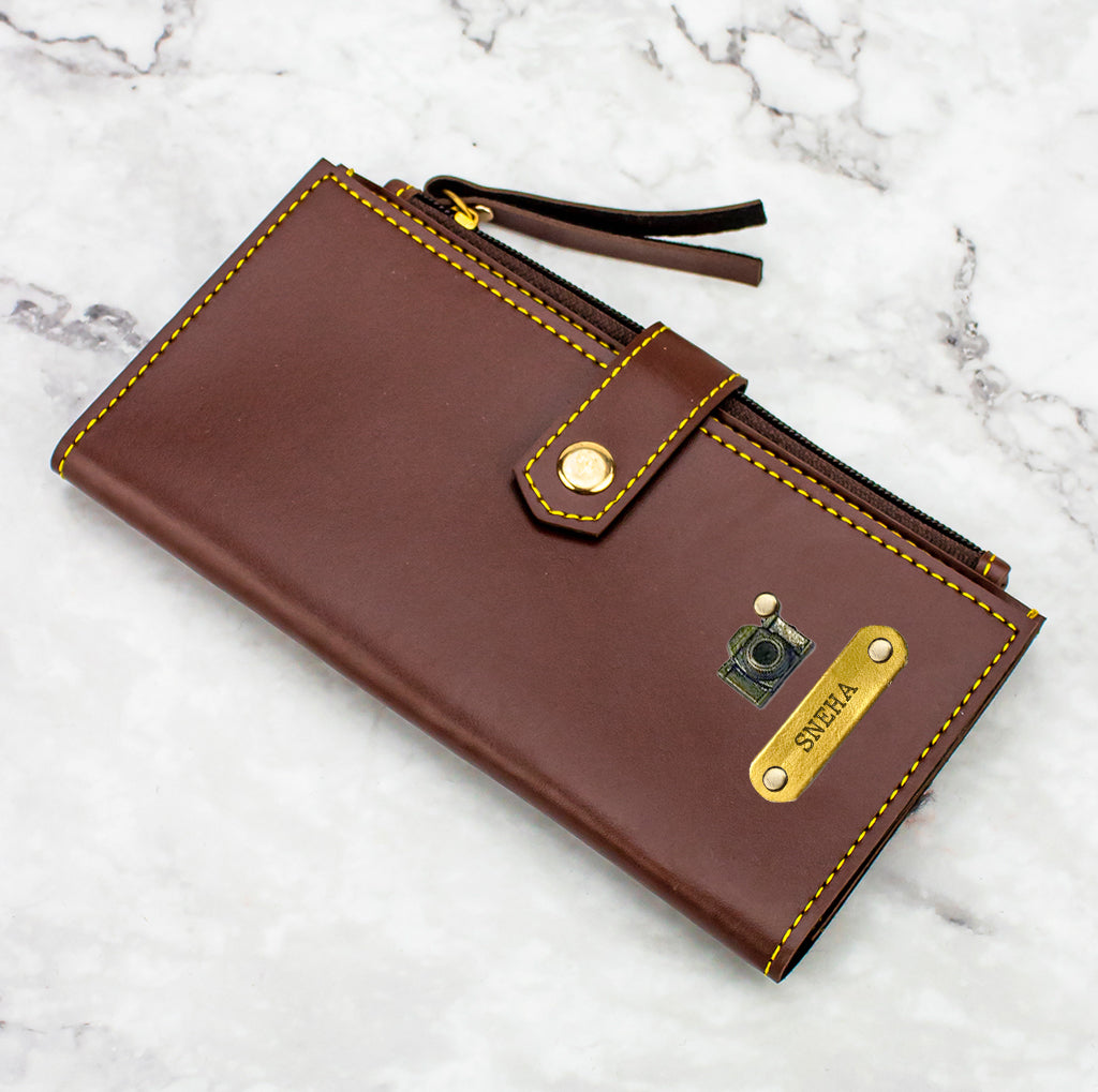 Leather Travel Set Brown