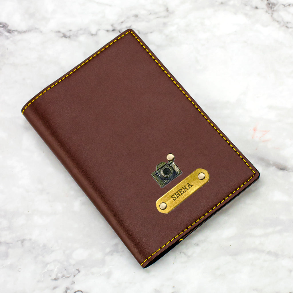 Leather Travel Set Brown