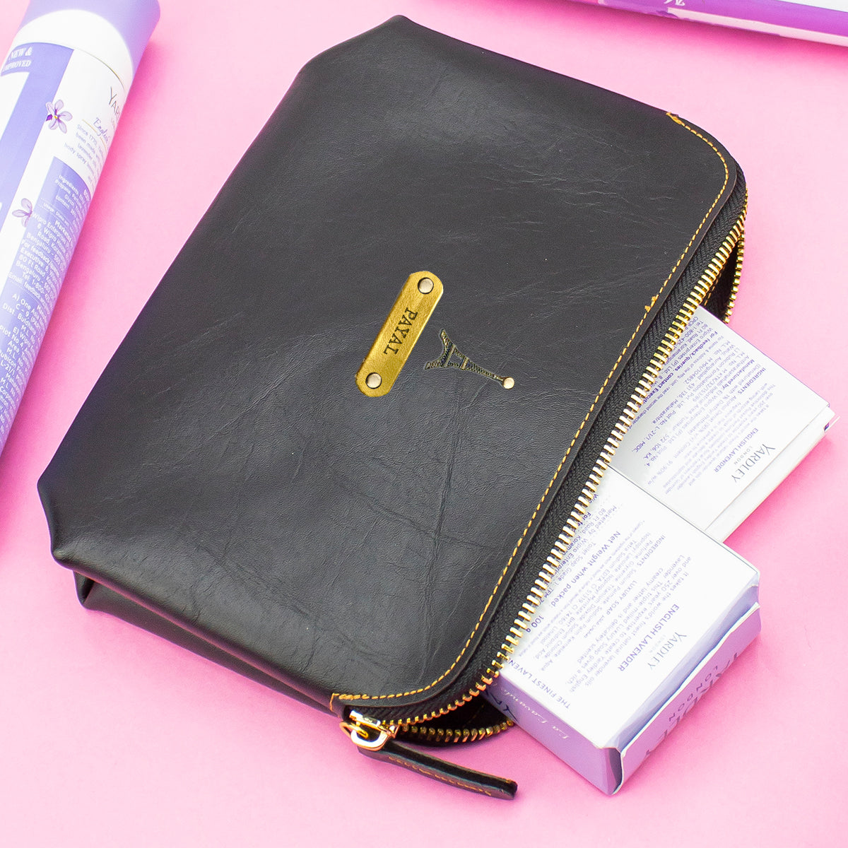Personalised Travel Pouch Black