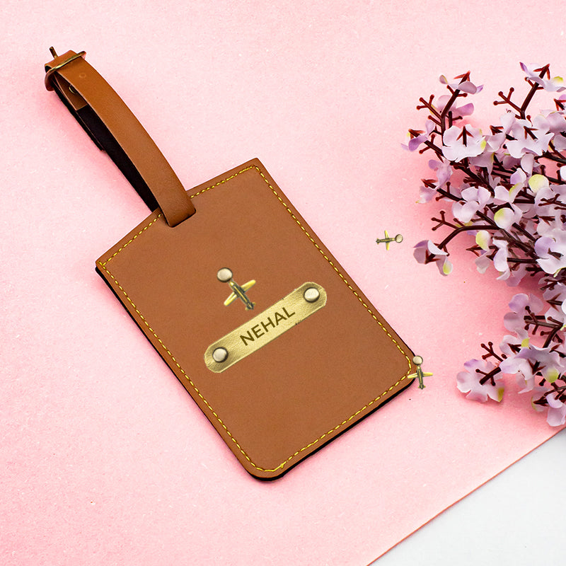 Leather Passport Cover and Luggage Tag Combo
