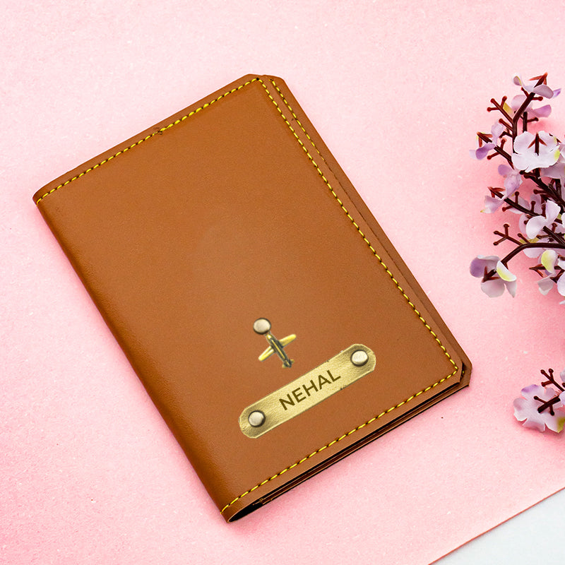 Leather Passport Cover and Luggage Tag Combo