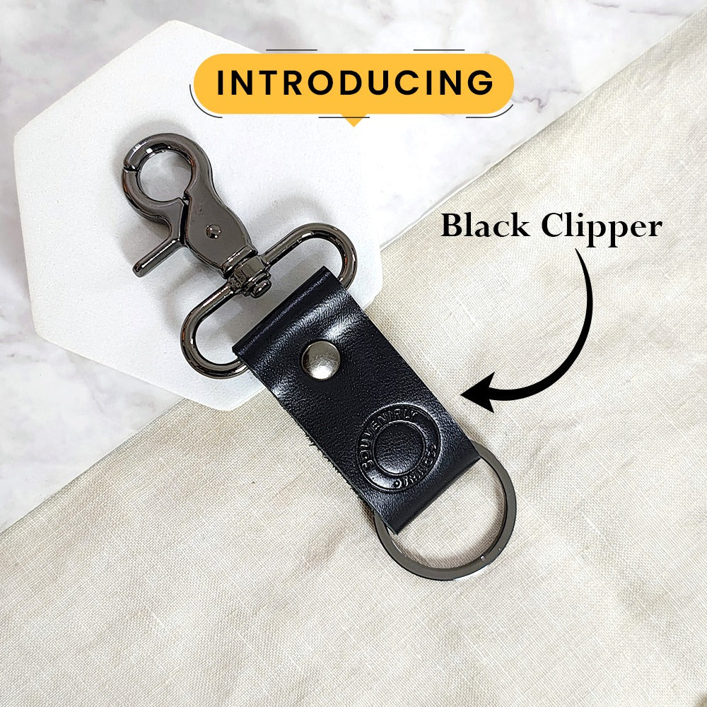 Signature Leather Clipper Black
