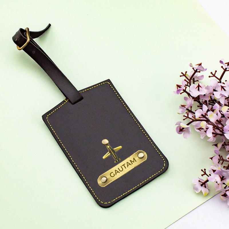 Personalised Passport Cover and Luggage Tag Combo